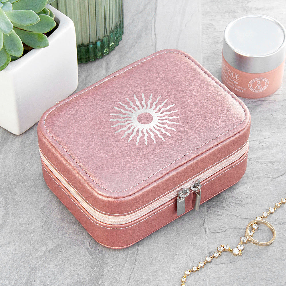 Sparkly Pink Sun Jewellery Case