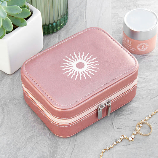 Sparkly Pink Sun Jewellery Case