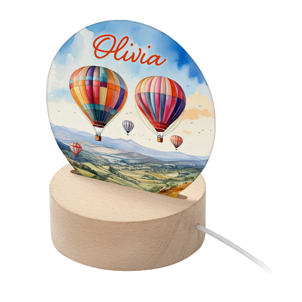 Personalised Kid's Hot Air Balloons LED Night Light