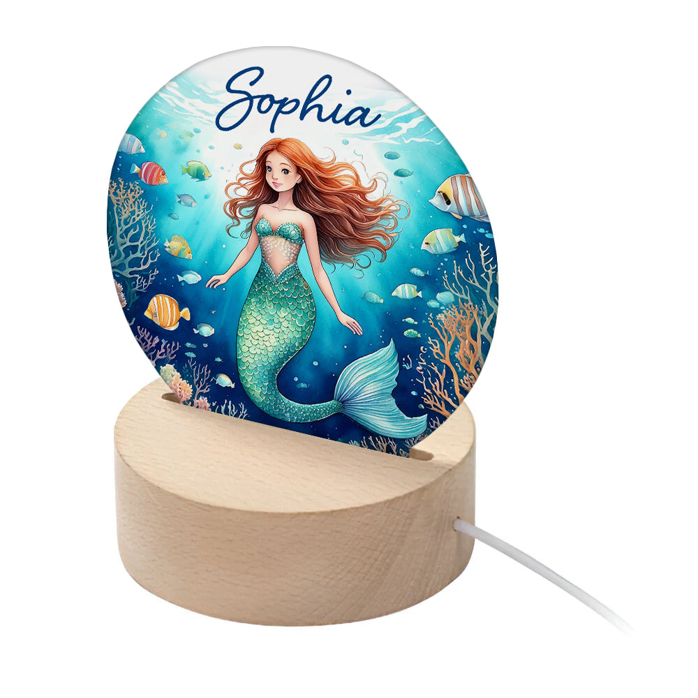 Personalised Kid's Mermaid LED Night Light