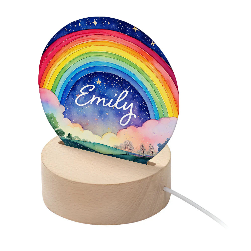 Personalised Kid's Rainbow LED Night Light