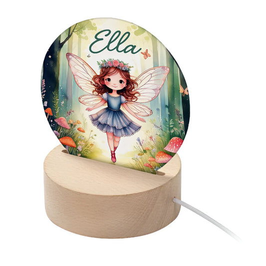 Personalised Kid's Woodland Fairy LED Night Light