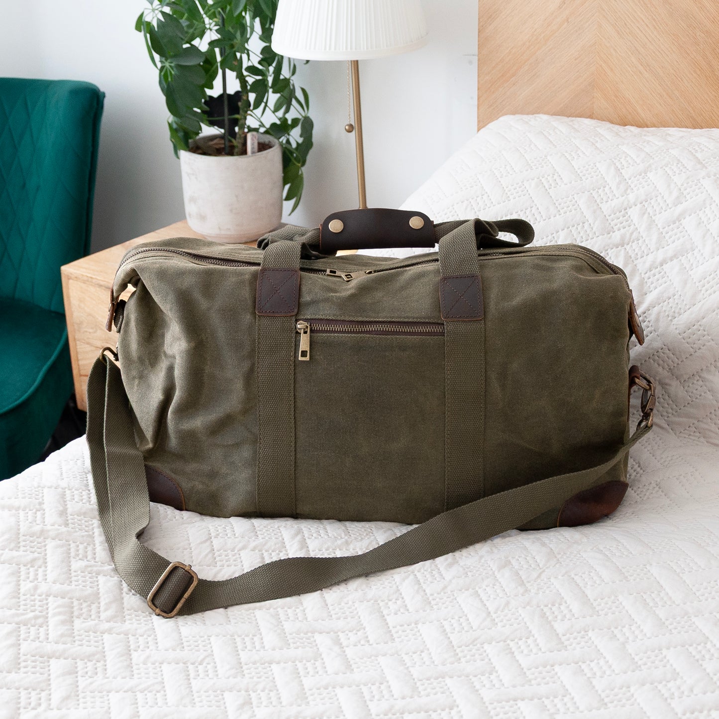 Luxury Waxed Canvas Holdall