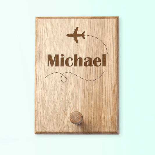 Personalised Aeroplane Peg Hook