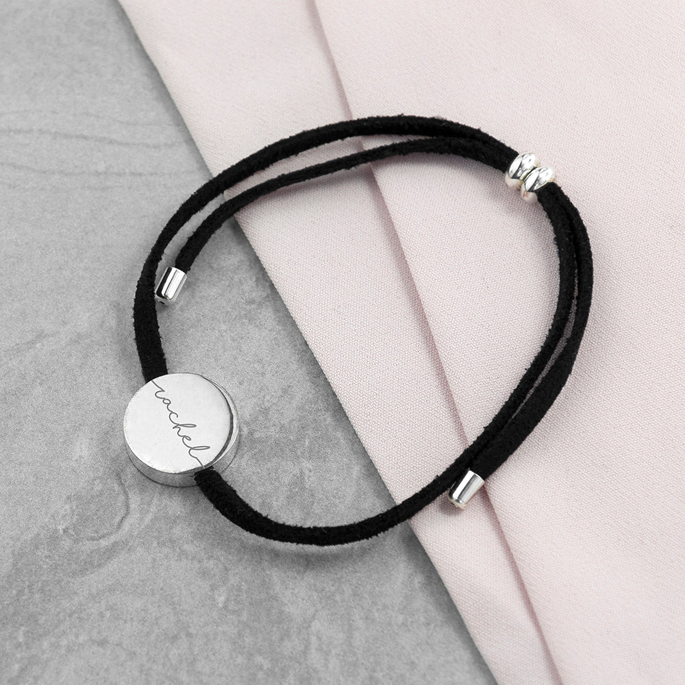 Personalised Always with You Name Black Bracelet