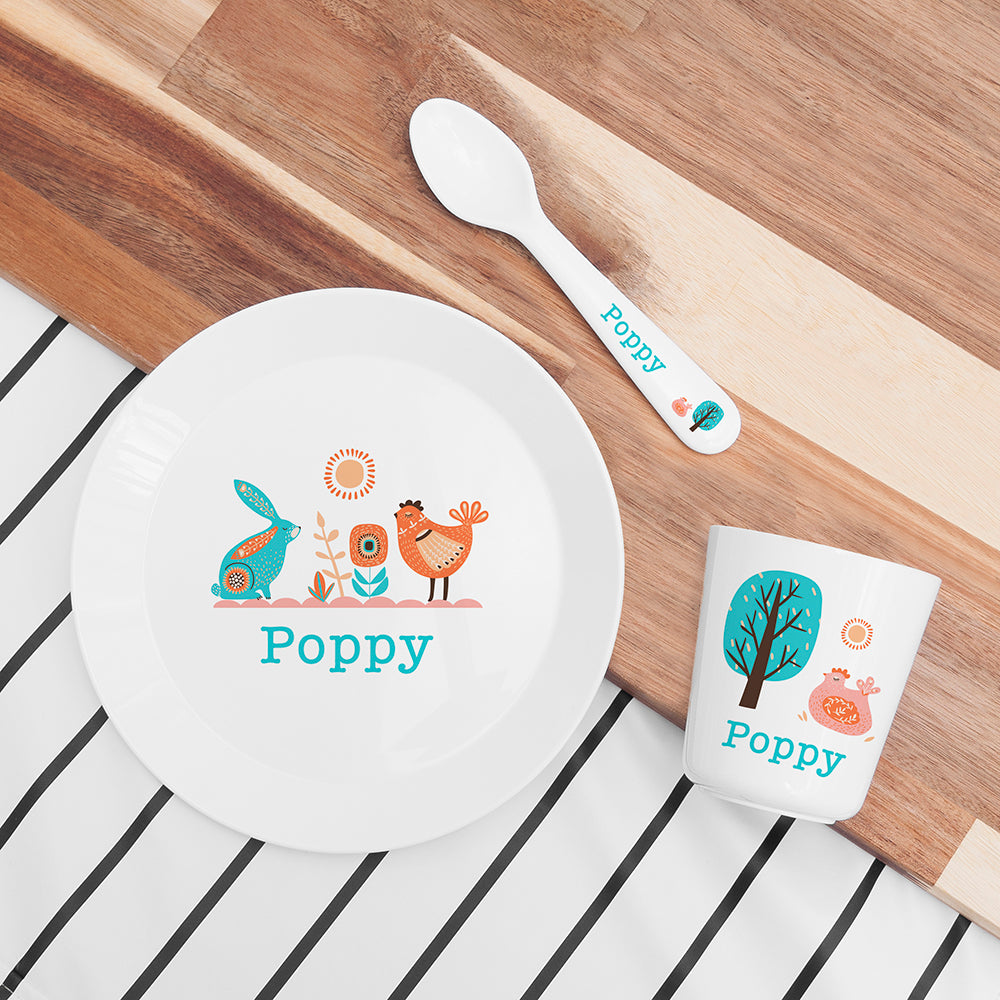 Personalised Baby Dinner Set - Scandi Summer