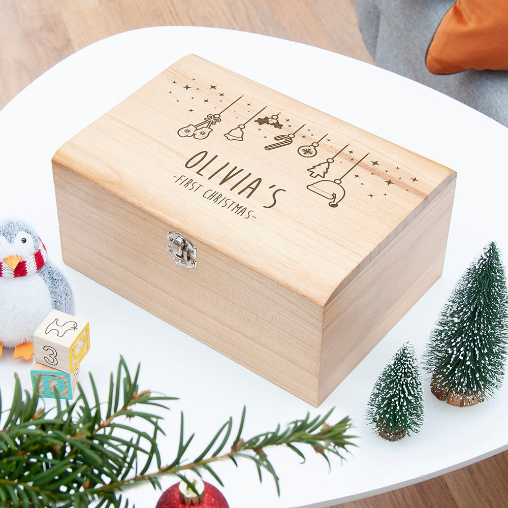 Personalised Baby's First Christmas Eve Chest
