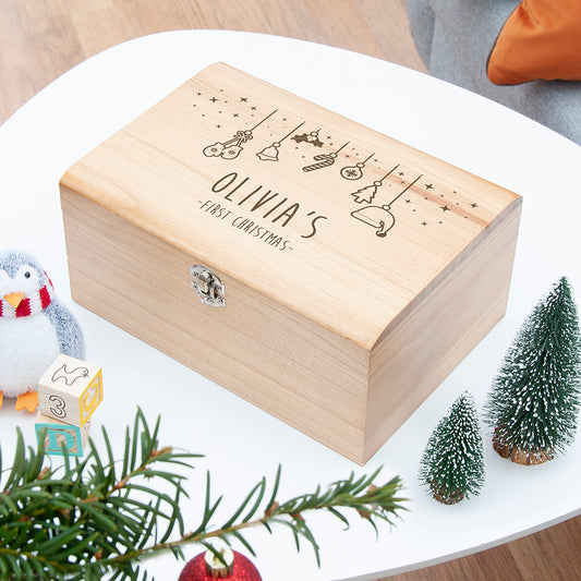 Personalised Baby's First Christmas Eve Chest