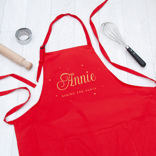 Personalised Baking for Santa Christmas Apron