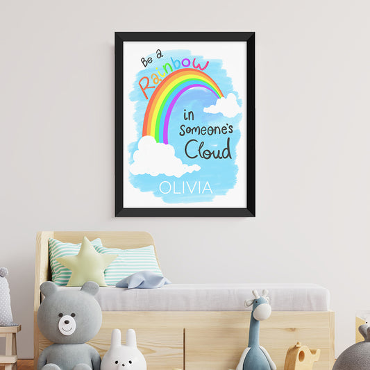 Personalised Be A Rainbow Framed Print