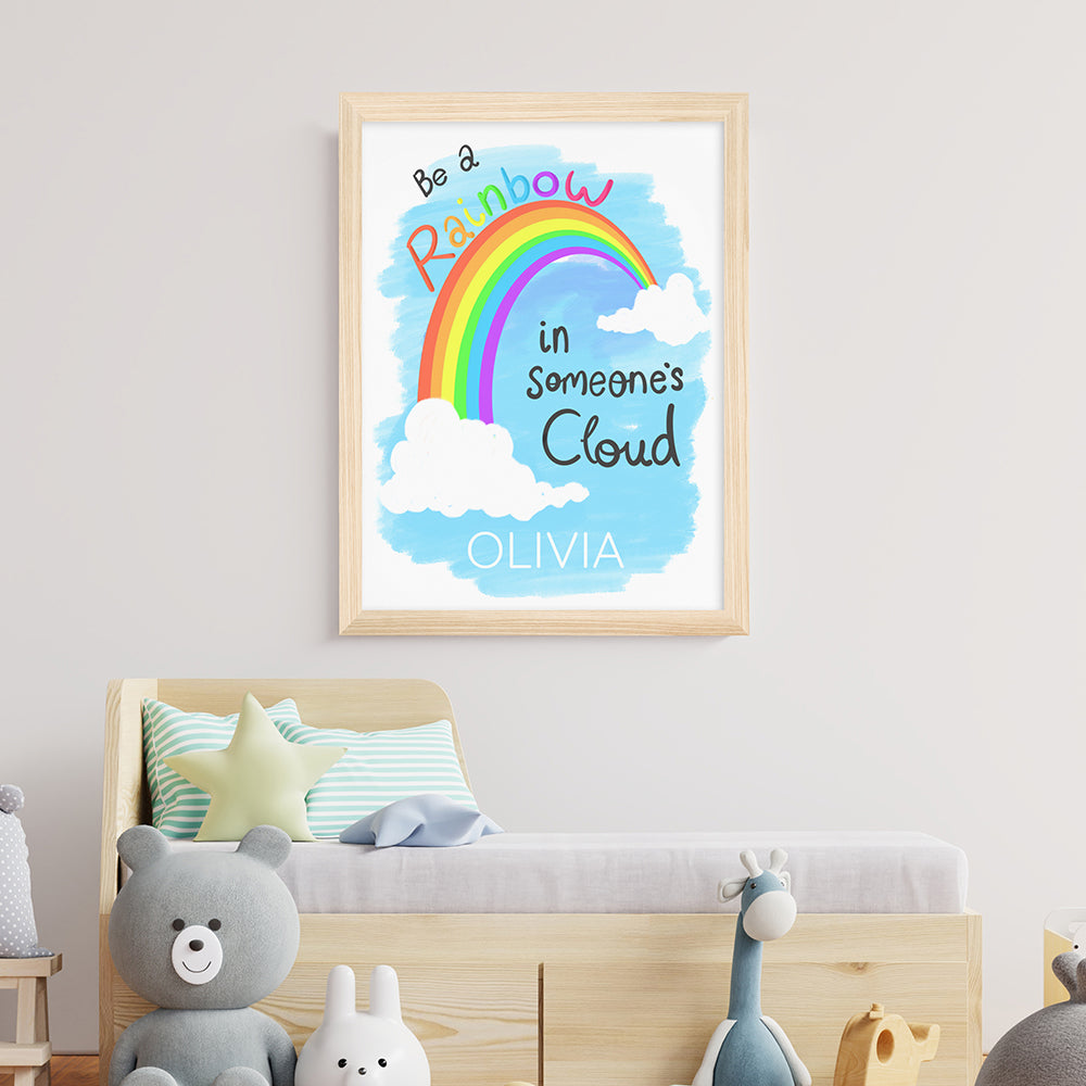 Personalised Be A Rainbow Framed Print