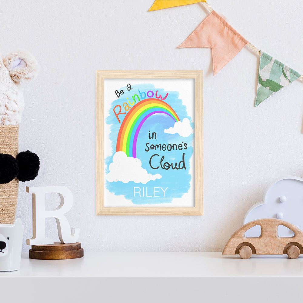 Personalised Be A Rainbow Framed Print