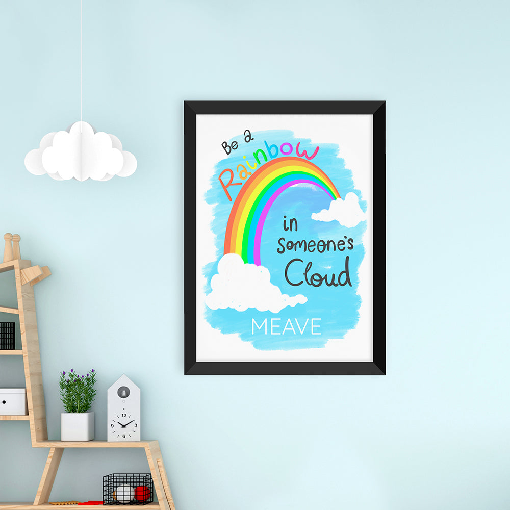 Personalised Be A Rainbow Framed Print