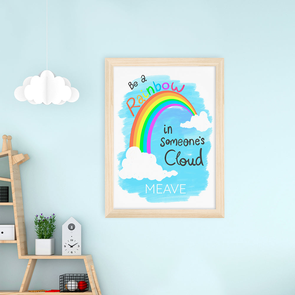 Personalised Be A Rainbow Framed Print