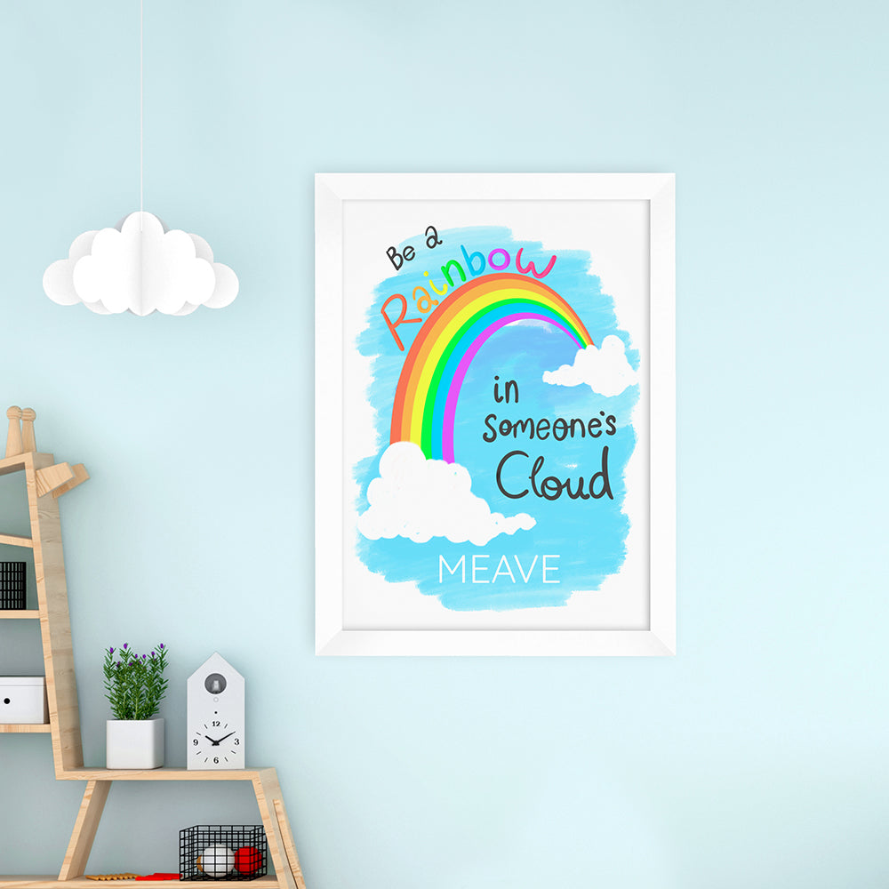 Personalised Be A Rainbow Framed Print