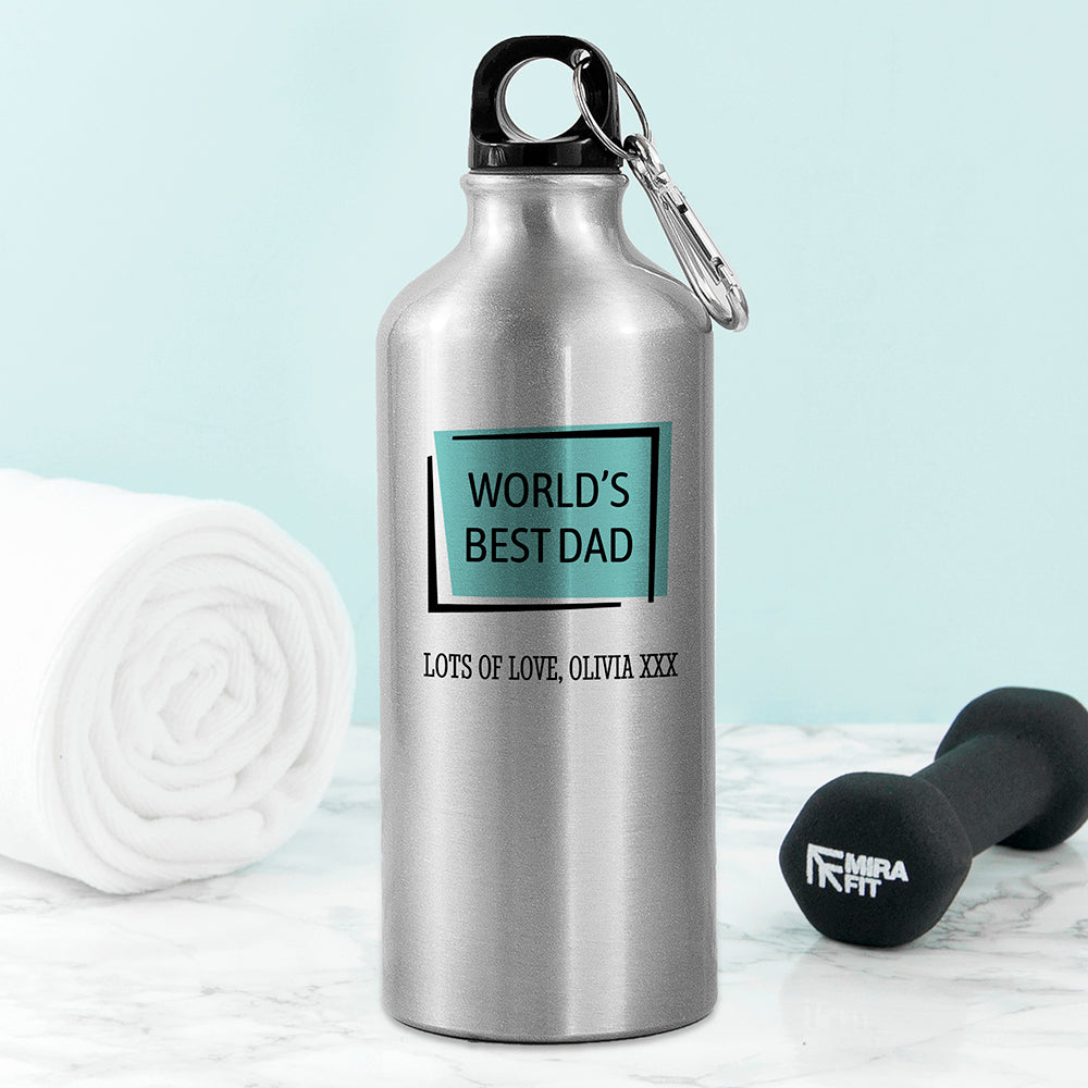 Personalised Best... Silver Water Bottle