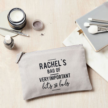 Personalised Bits and Bobs Make Up Bag