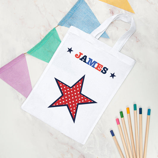 Personalised Boy's Fabric Party Bag
