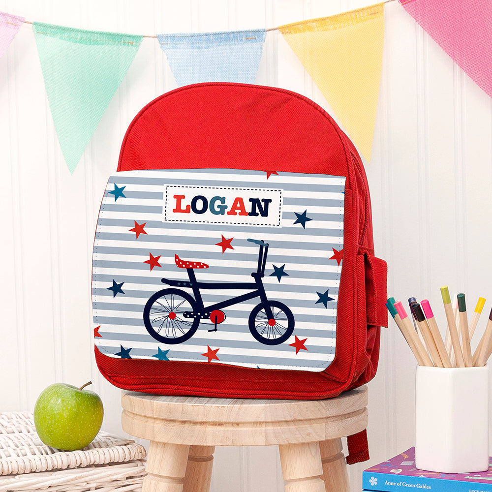 Personalised Boy's Red Mini Rucksack