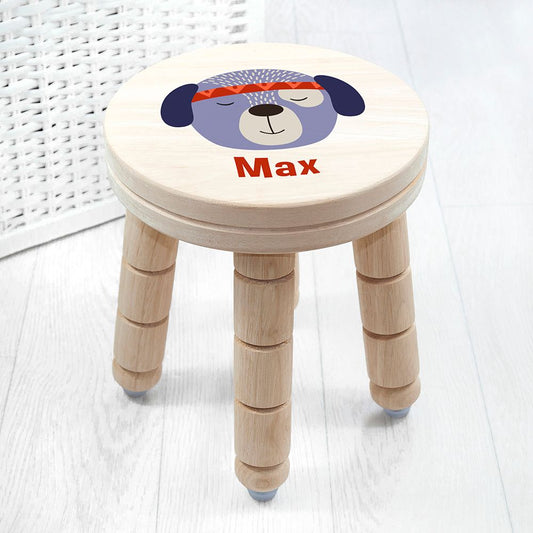 Personalised Cute Puppy Kids Stool