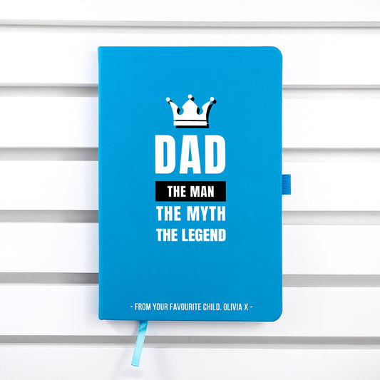 Personalised Dad The Legend A5 Notebook