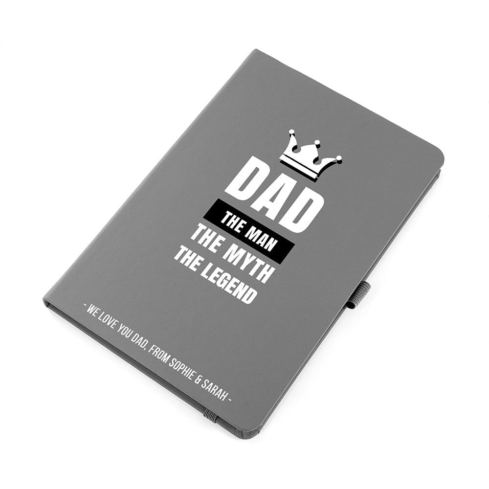 Personalised Dad The Legend A5 Notebook