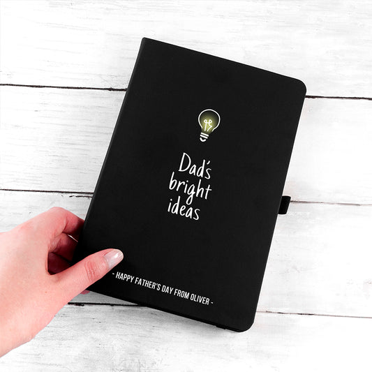 Personalised Dad's Bright Ideas A5 Notebook