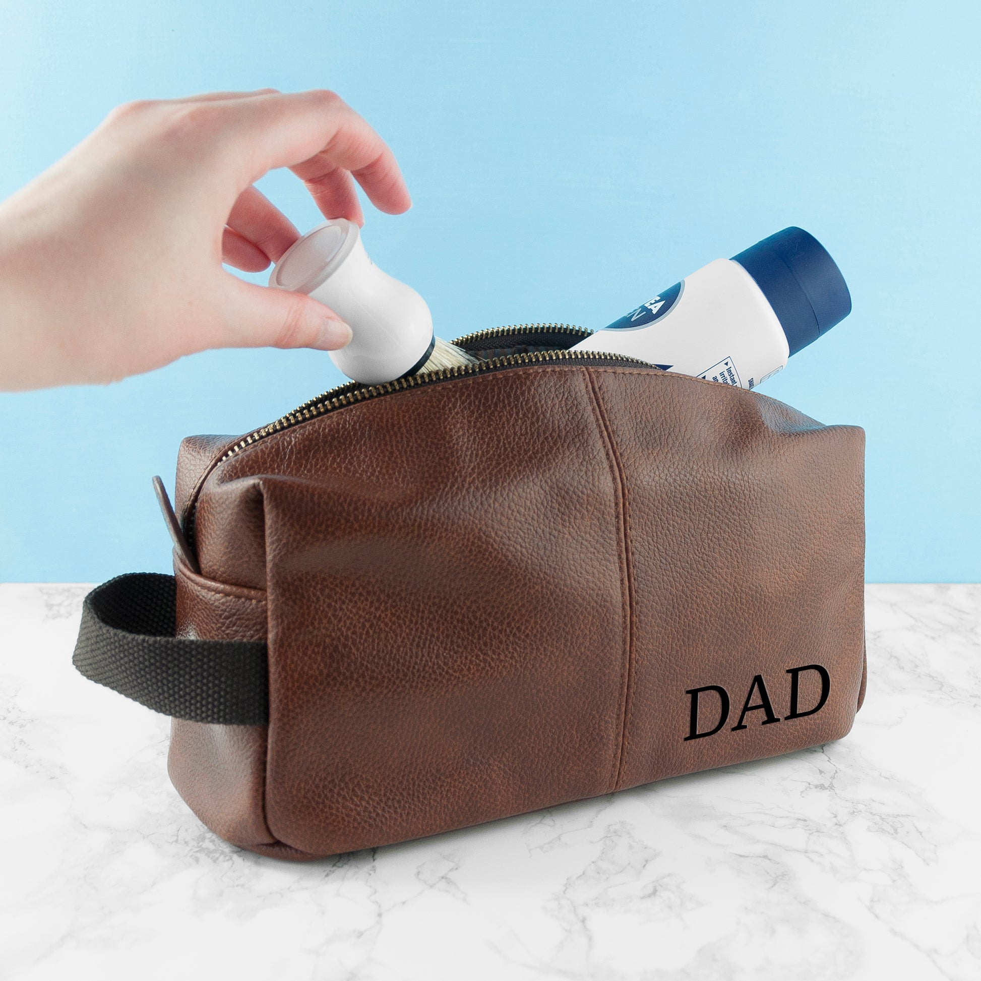 Personalised Dad's Vintage Style Wash Bag