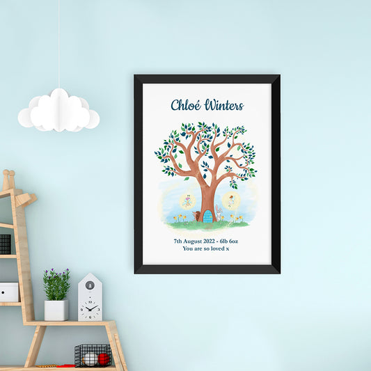 Personalised Fairy Tree Framed Print