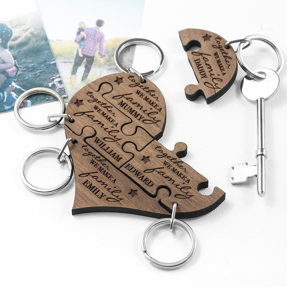 Personalised Family Together Keyring 