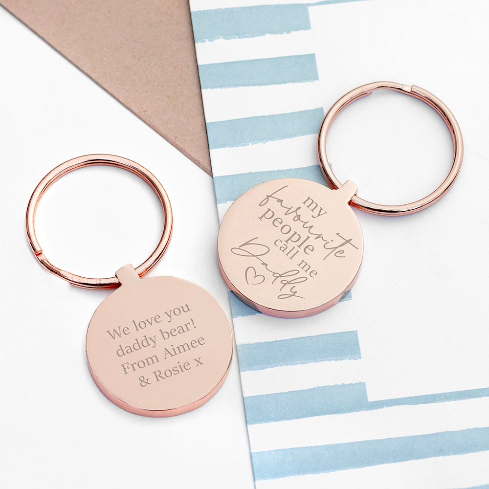 Personalised Favourite Daddy Keyring