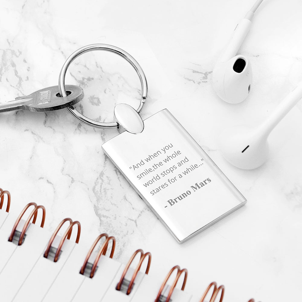 Personalised Favourite Lyric Keyring