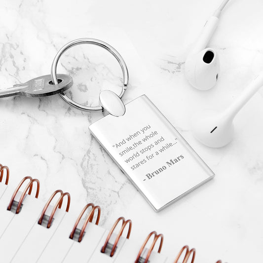 Personalised Favourite Lyric Keyring