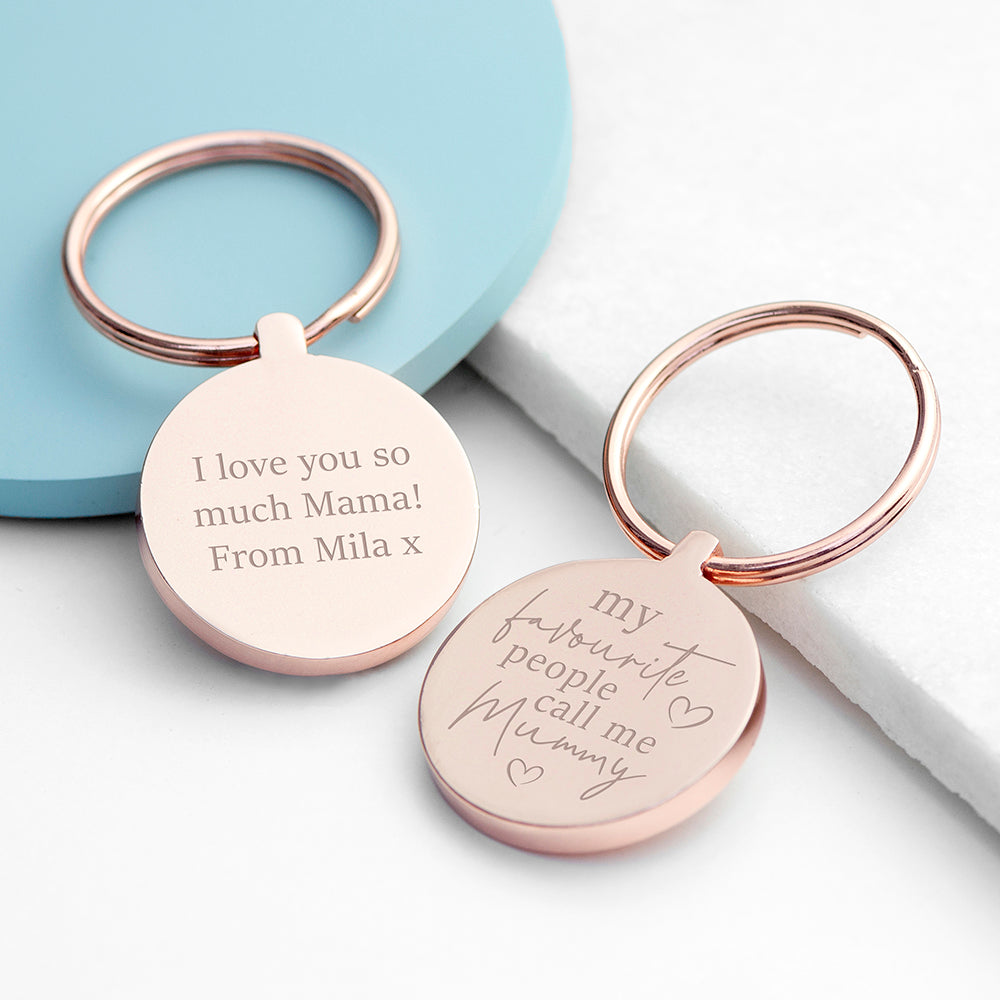 Personalised Favourite Mummy Keyring