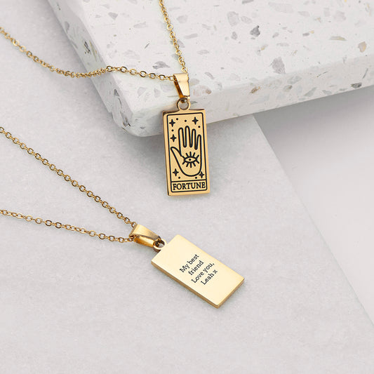 Personalised Fortune Tarot Card Necklace
