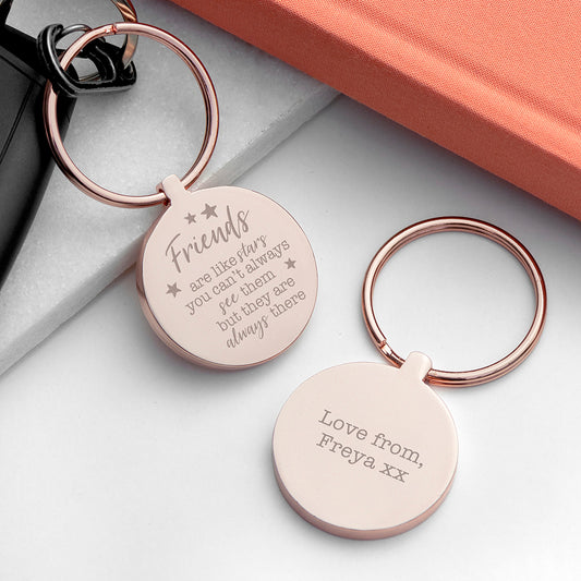 Personalised Friends are like Stars Keyring