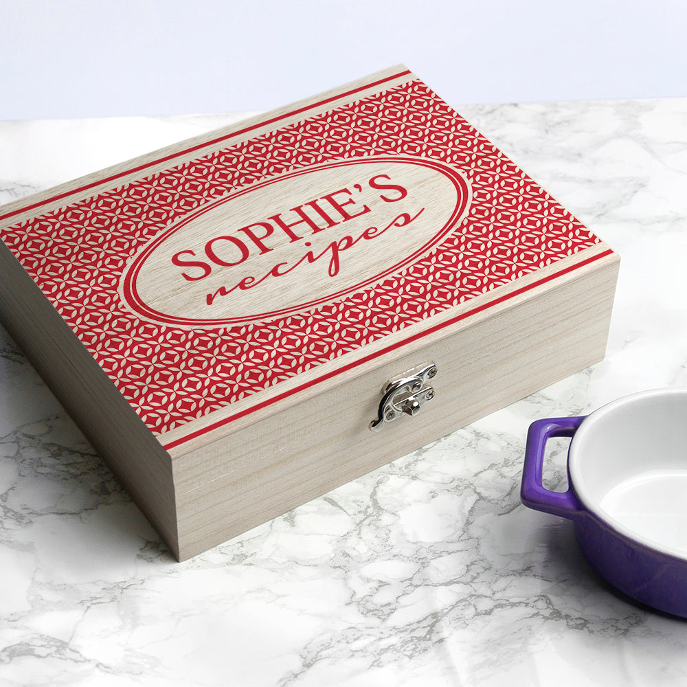Personalised Geometric Recipe Box