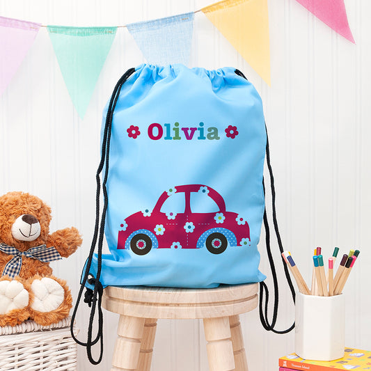 Personalised Girl's Sky Blue Waterproof Swim Bag