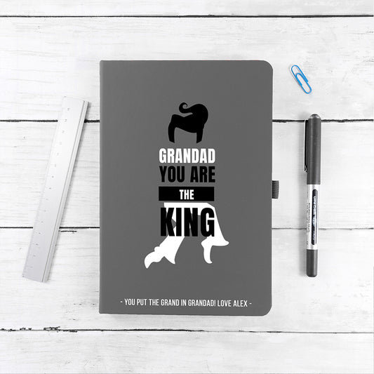 Personalised Grandad The King A5 Notebook