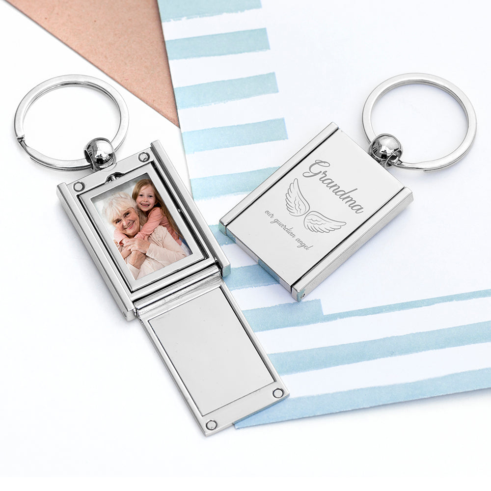 Personalised Guardian Angel Frame Keyring