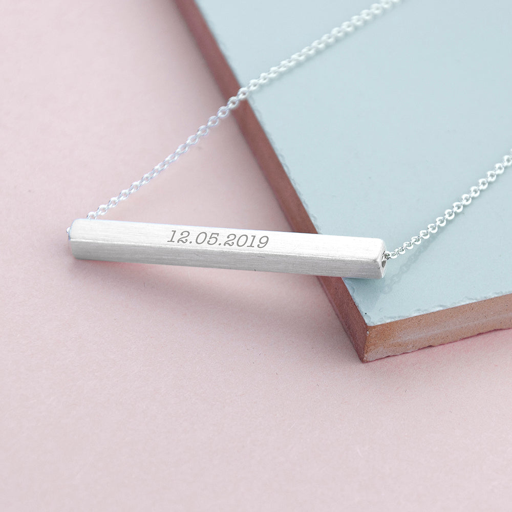 Personalised Horizontal Bar Necklace 