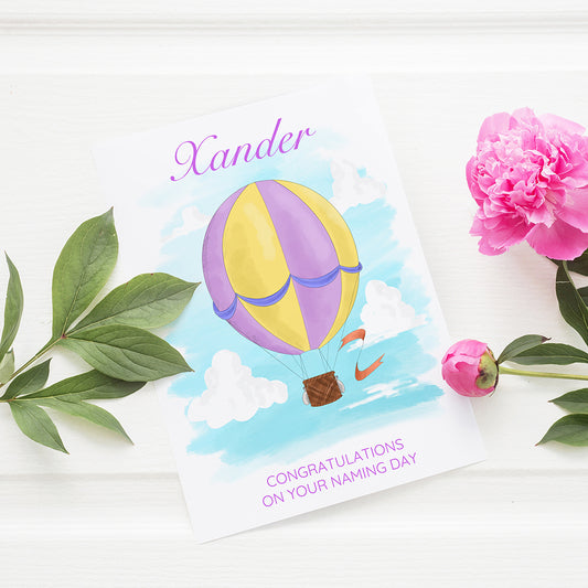 Personalised Hot Air Balloon Framed Print