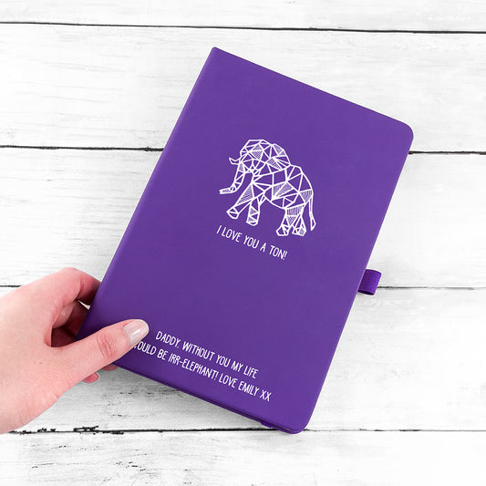 Personalised I Love You A Ton A5 Notebook