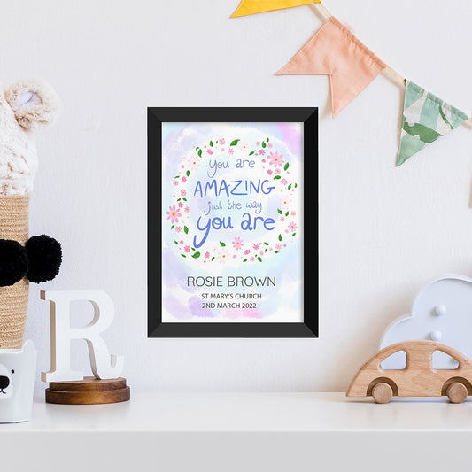 Personalised Just The Way You Are Framed Print