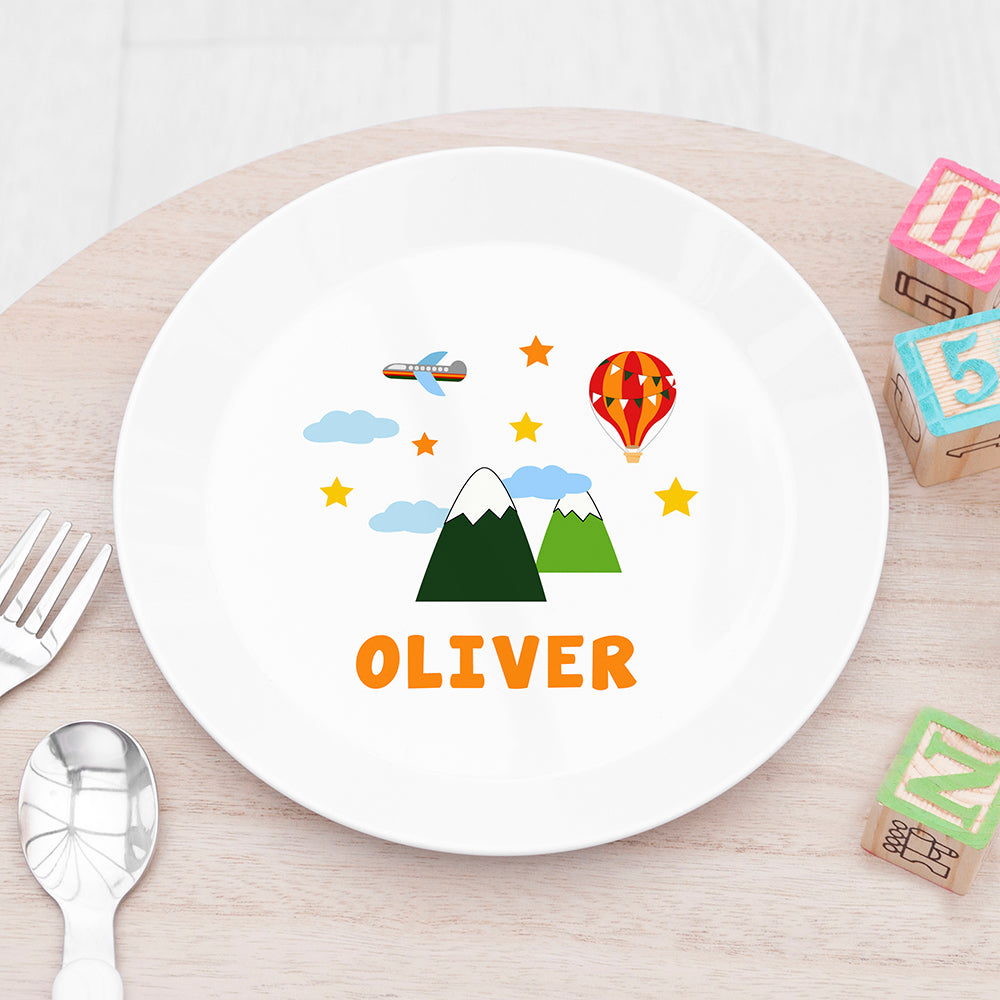 Personalised Kids Adventure Plastic Plate