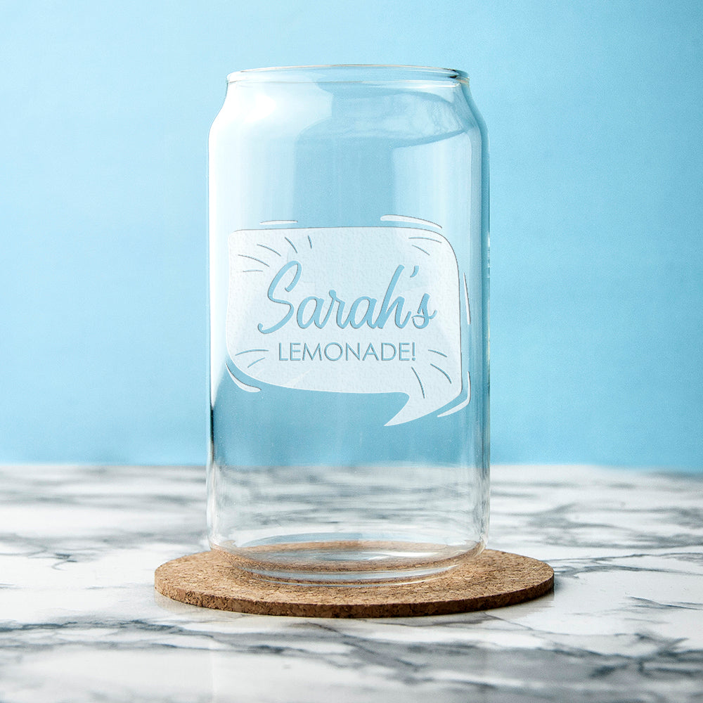 Personalised Lemonade Can Glass