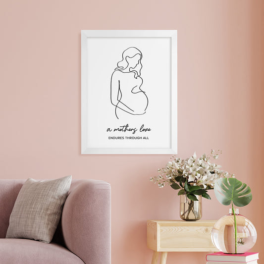 Personalised Line Art Mum to Be Print