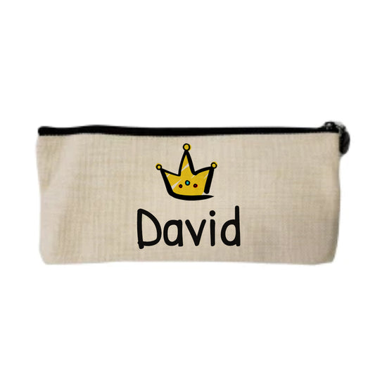 Personalised Linen Pencil Case