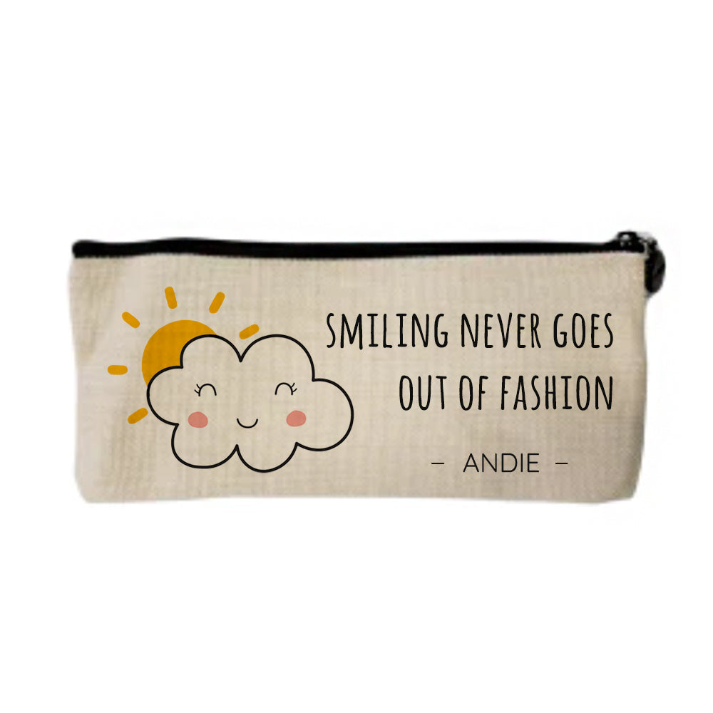 Personalised Linen Pencil Case