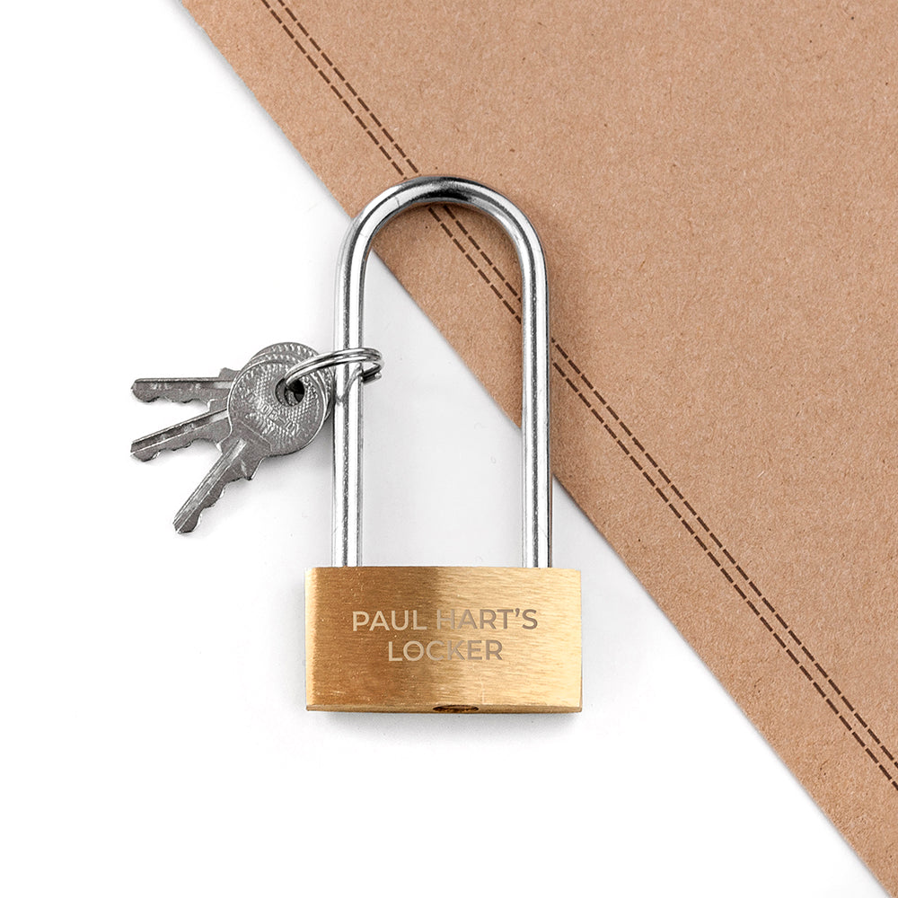 Personalised Long Shackle Padlock